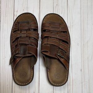 Men's Brown Leather Fisherman Sandals